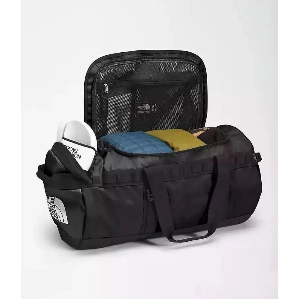 NWT $160 The North Face Base Camp Golden State Duffel Bag Black 71L M Travel